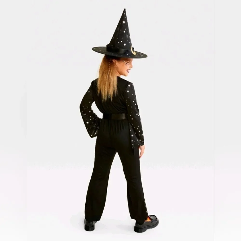 New Hyde And Eek Kids Witch Halloween Costume With Hat, Size M 8